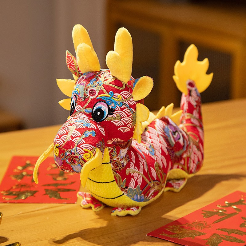 ぬいぐるみ中国のドラゴン年のおもちゃ