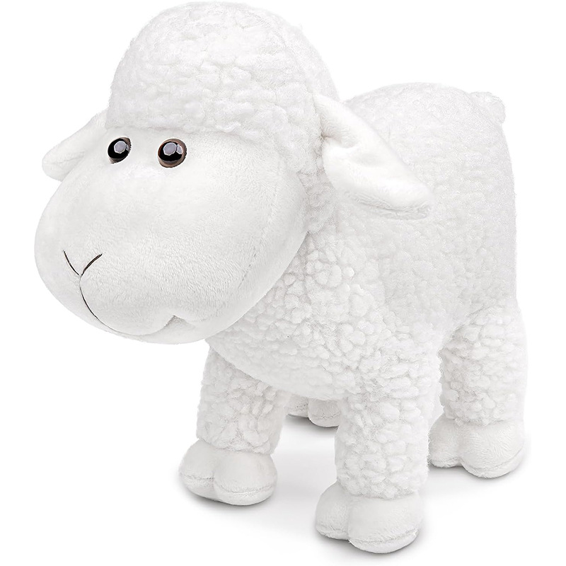 かわいい動物のおもちゃソフトぬいぐるみ白ふわふわハイランド羊ぬいぐるみ就寝時間用