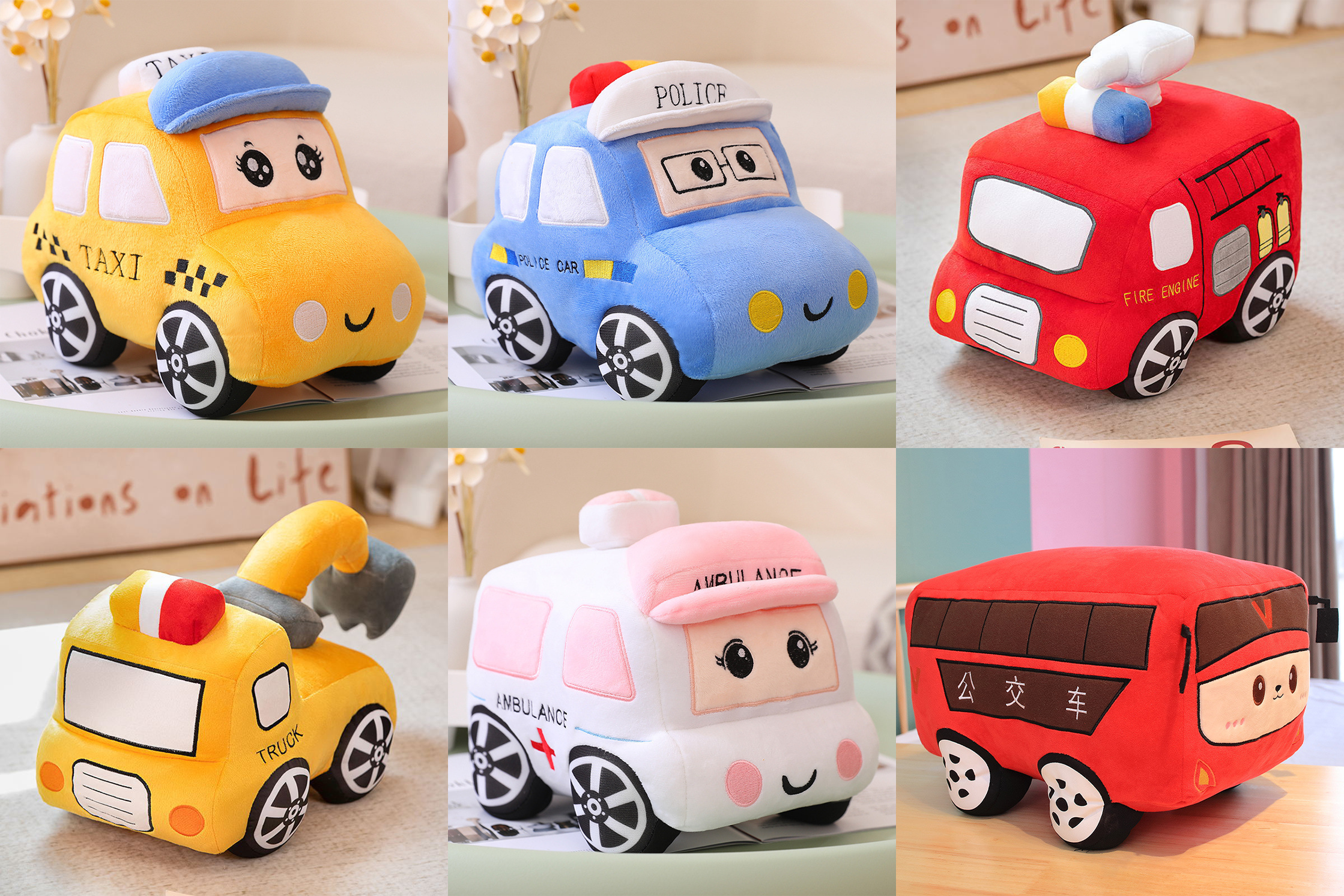 ぬいぐるみソフトカーおもちゃシミュレーショントラックぬいぐるみ人形かわいいぬいぐるみトラックのおもちゃのぬいぐるみ